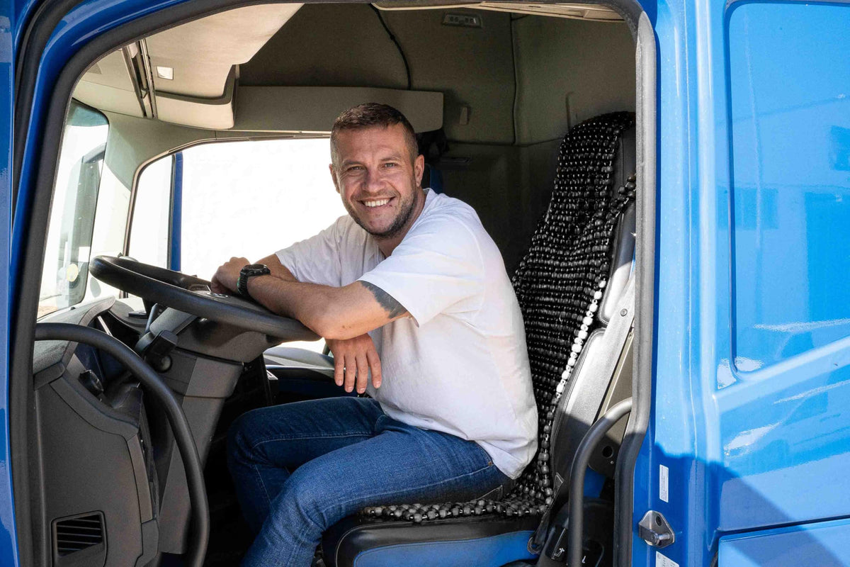 ZONETECH installed on truck seat demonstrating fit and long-drive comfort