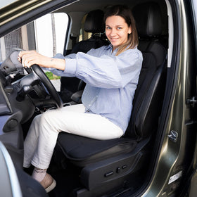 ZONETECH lifestyle shot inside car showing cooler, more comfortable cabin benefit