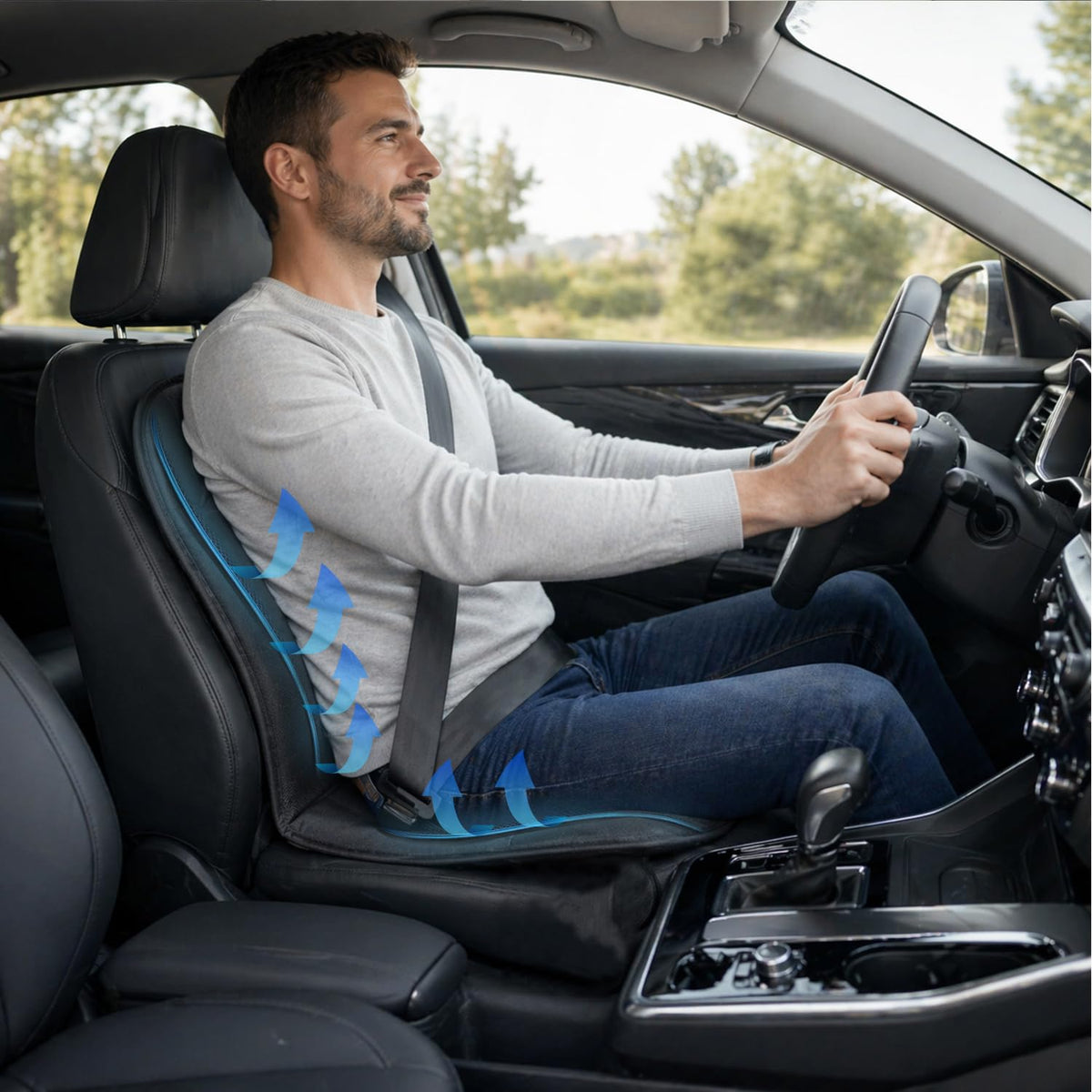 ZONETECH interior lifestyle shot showing cooler, more comfortable summer driving