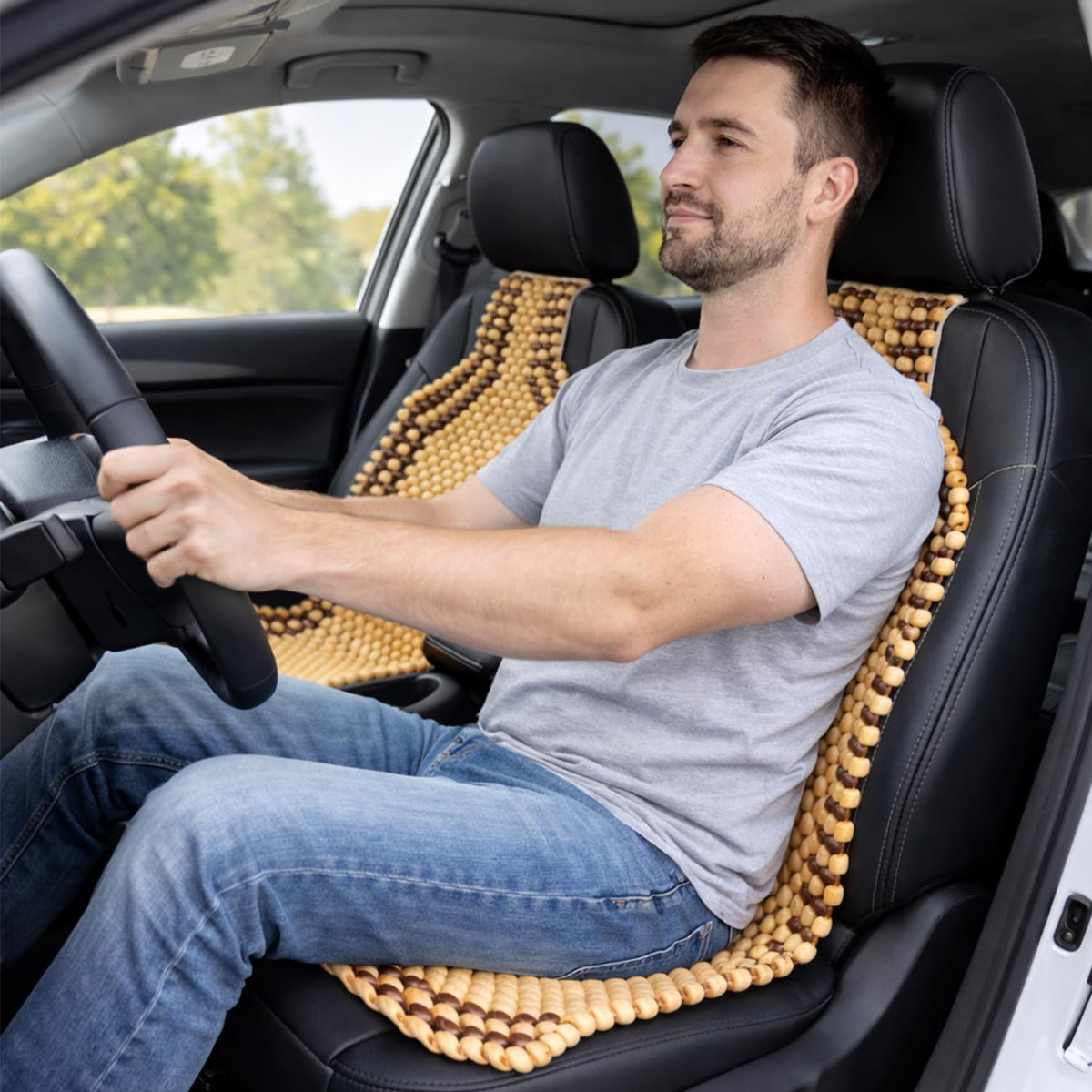ZONETECH lifestyle image in truck interior offering long-drive comfort