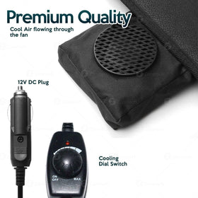 ZONETECH packaging and contents layout showing included cushion and power cord