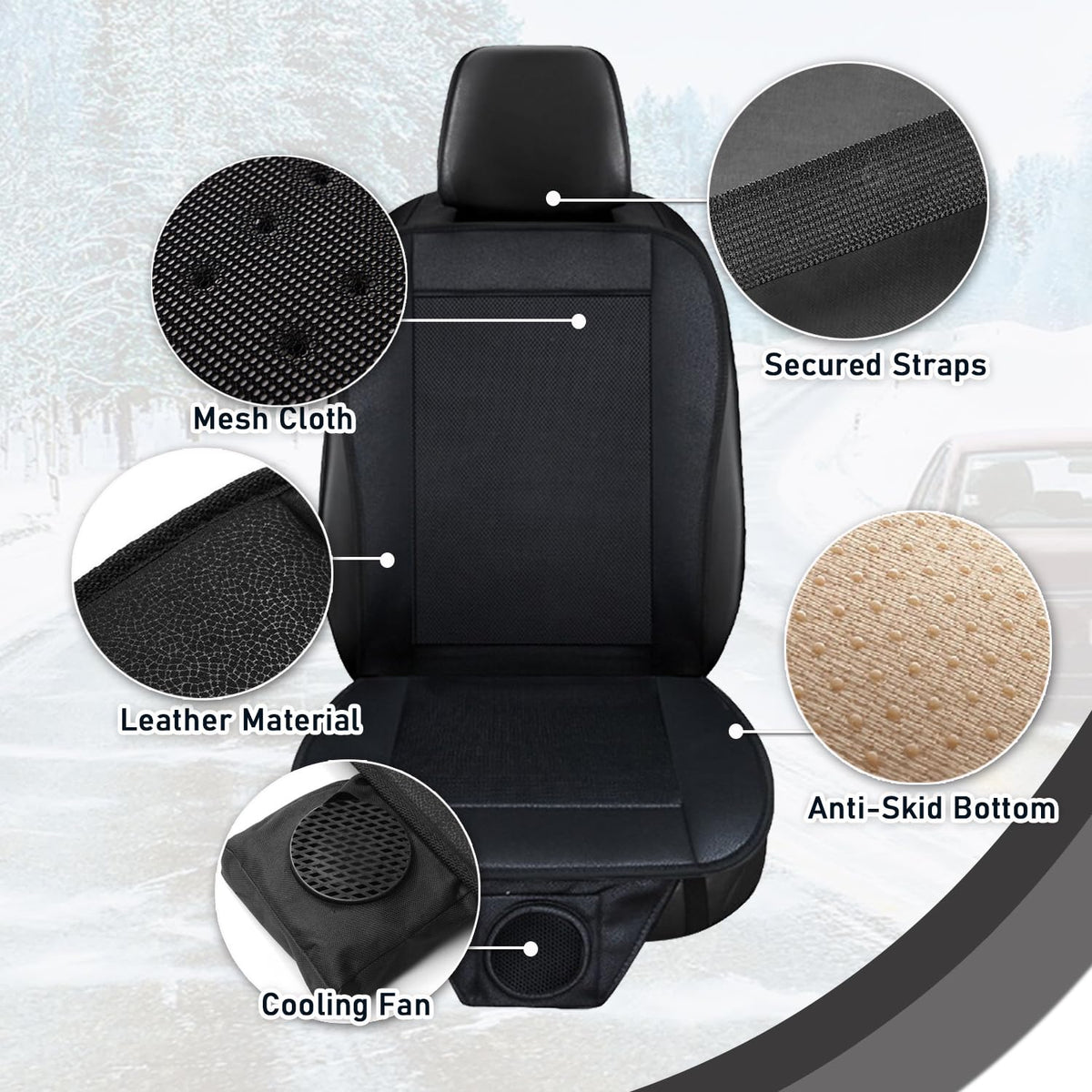 ZONETECH side profile highlighting temperature control dial for easy adjustment