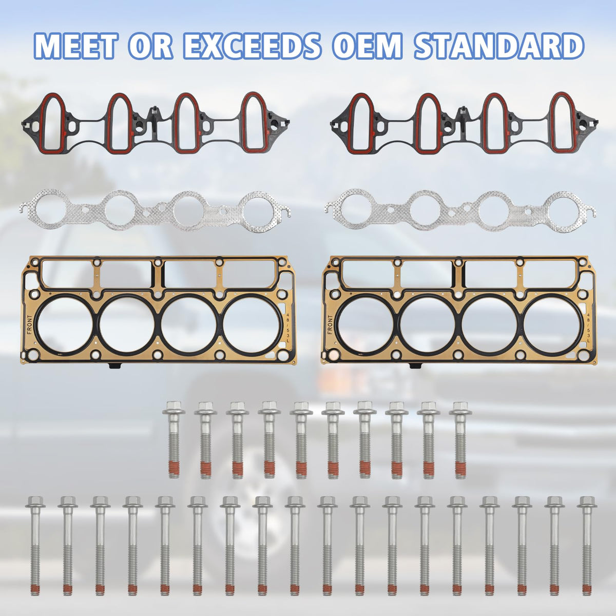ZONFANT ES72220 head bolts detail with clean threads for consistent torque and clamp force