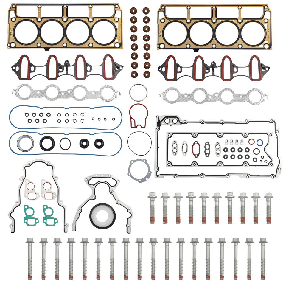 ZONFANT complete kit box contents showing organized gaskets and bolts for quick parts verification