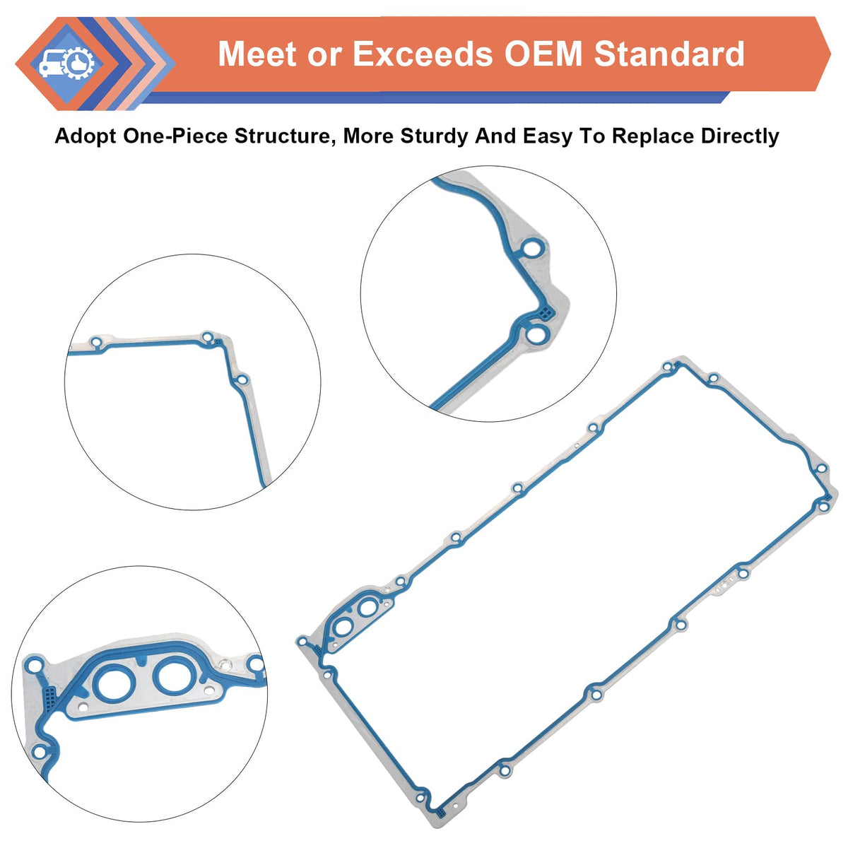 ZONFANT gasket installed on oil pan demonstrating correct seal benefit