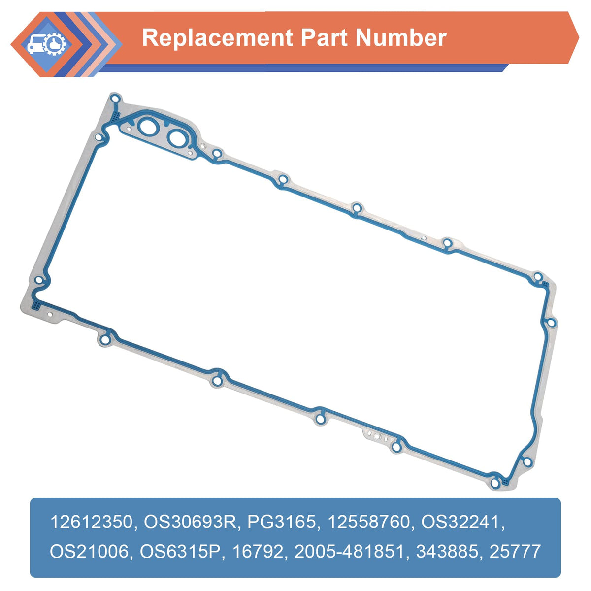 ZONFANT gasket with compatibility sheet showing part number clarity benefit