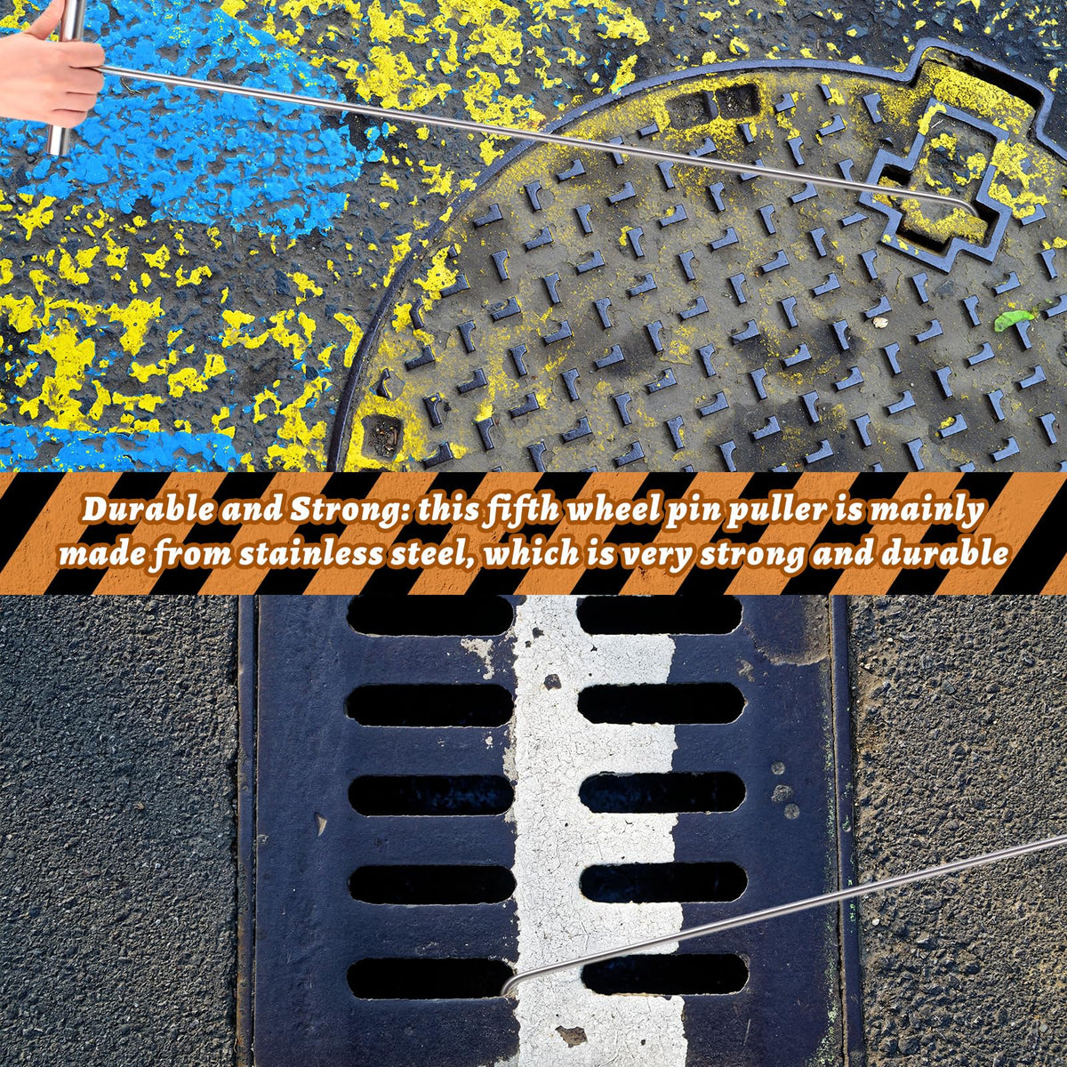 Zonon lifting a manhole cover demonstrating leverage and controlled lifting benefit