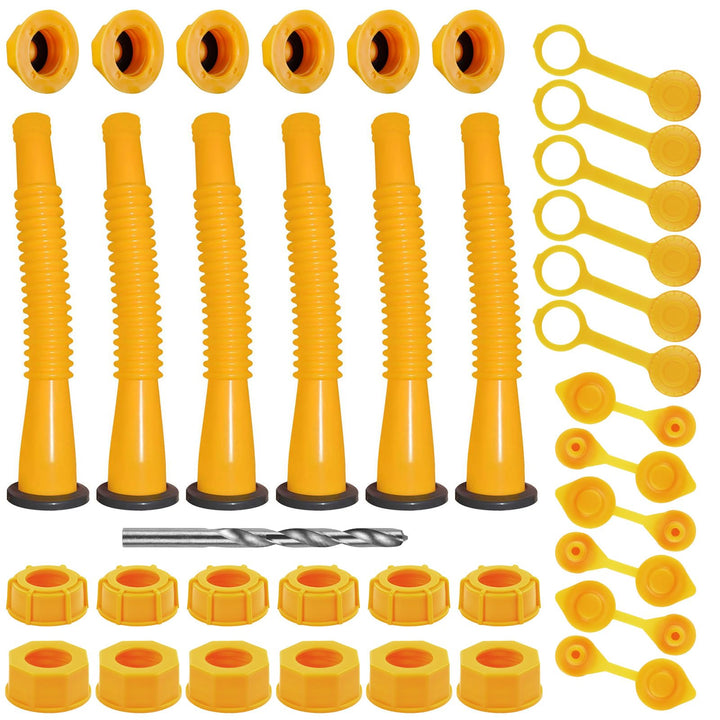 Zoolowua front view of kit packaging showing six yellow nozzles and components, easy replacement