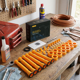 Zoolowua drill bit and screw collars for installation, simplifying vent fitting