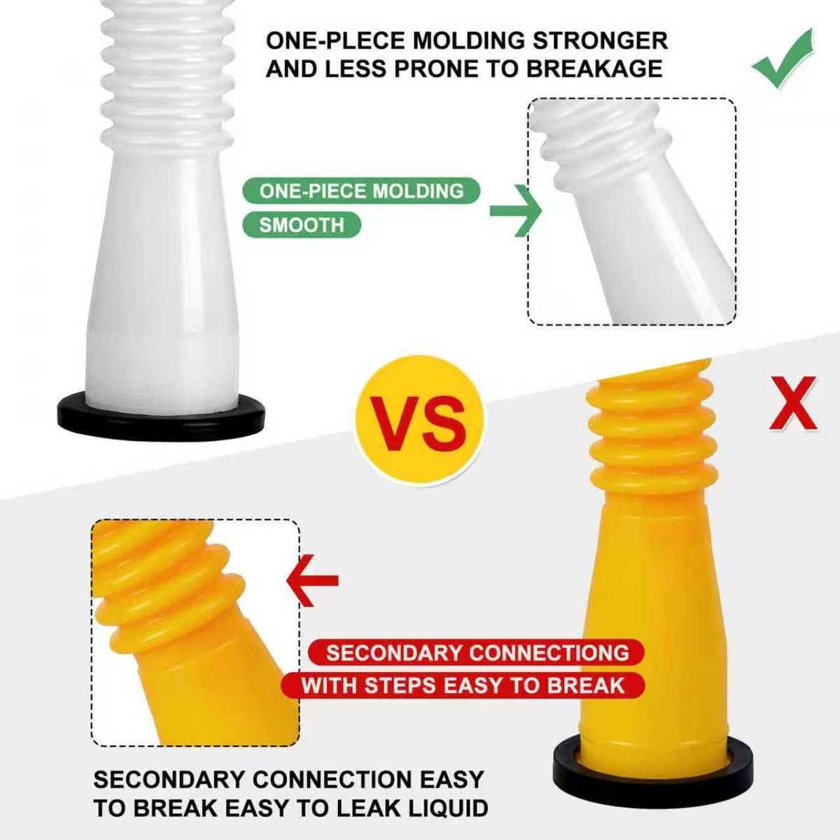 Zoolowua nozzle installed on a metal gas can providing secure seal