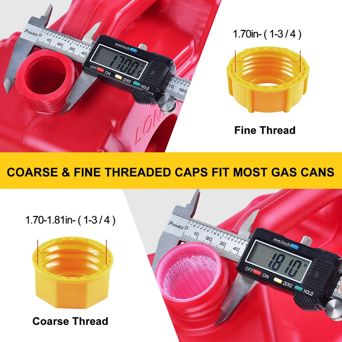 Zoolowua detailed threaded cap image, highlighting gasket seal to prevent leaks
