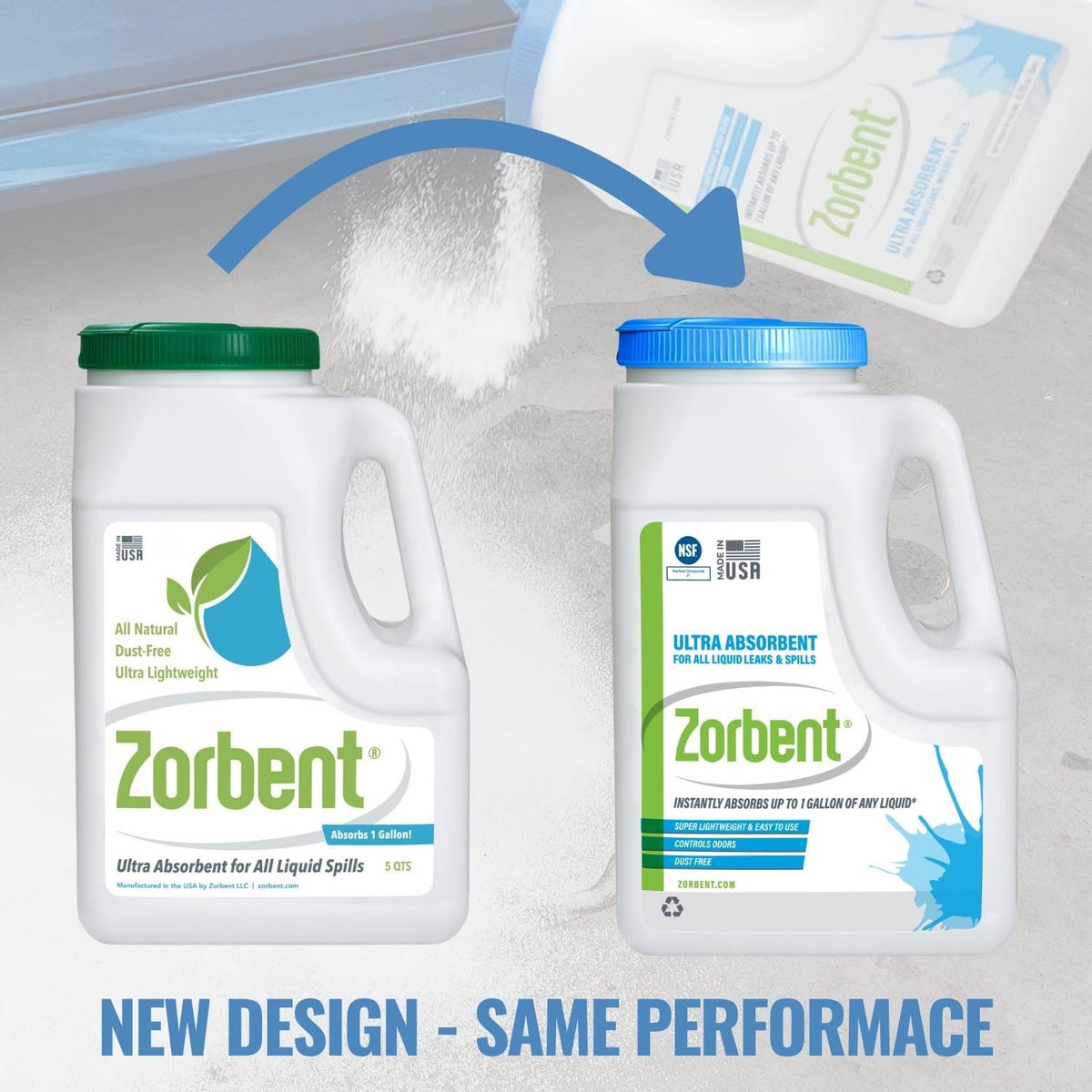 Zorbent close-up granules illustrating texture and rapid absorption benefit