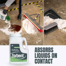 Zorbent granular close-up texture highlighting absorbency and low-dust handling