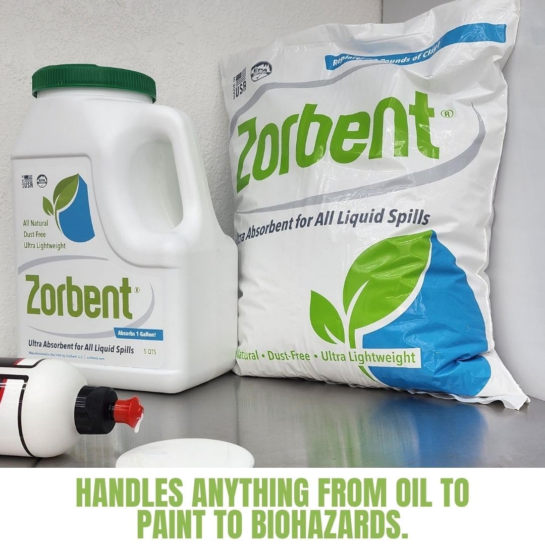 Zorbent applied to pet accident on carpet for easy removal