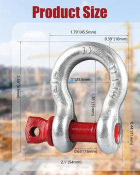 ZORUNNA shackle connected to chain under load demonstrating safe load distribution