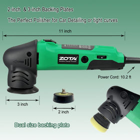 ZOTA polishing kit with 2" and 3" backing plates and assorted pads for immediate use