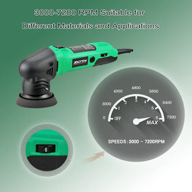 ZOTA mini buffer polishing a headlight to restore clarity and reduce haze