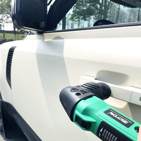 ZOTA polisher held in hand to show scale and lightweight portability advantage