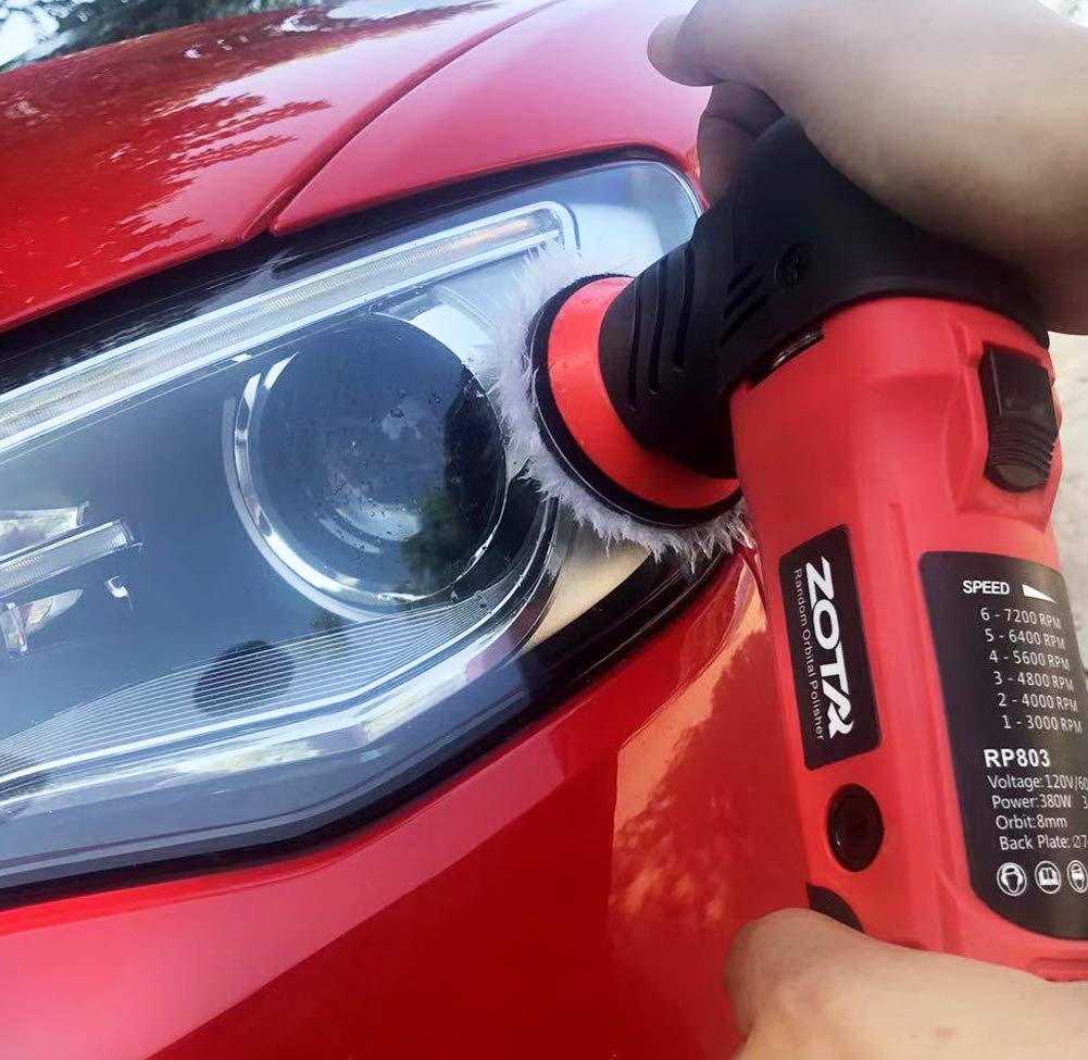 ZOTA polisher next to a hand showing scale and easy handling benefit