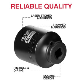 ZOYAKKI socket mounted on impact wrench showing reliable torque transfer benefit