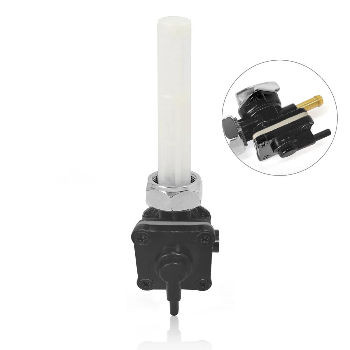 zozoye fuel valve side detail highlighting straight 22mm outlet for easy hose fitment