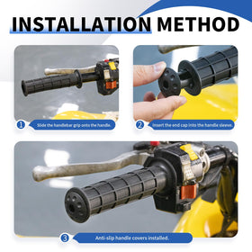 zozoye grips installed on a Honda Rancher 420, improved handling visible