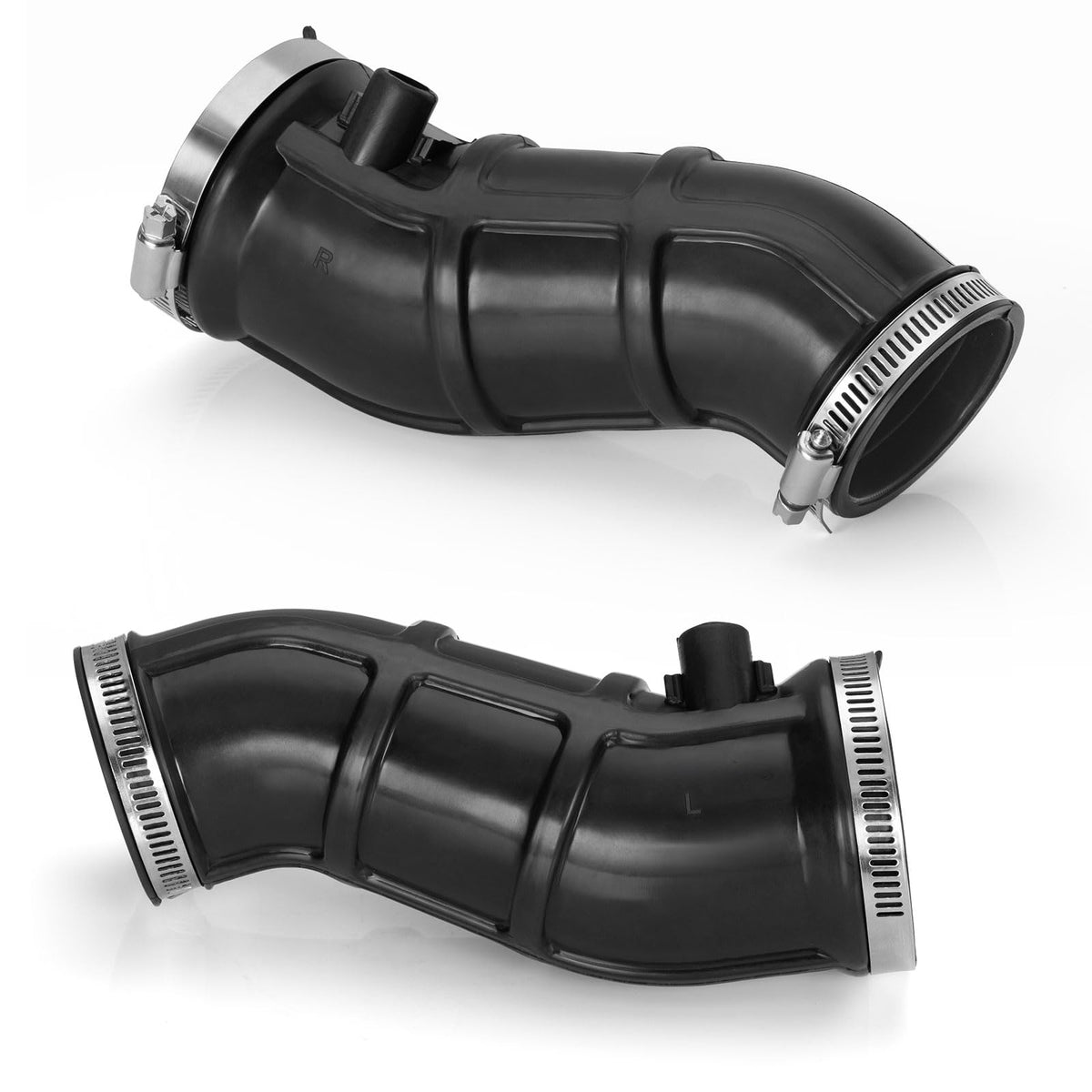 zozoye close-up of left intake tube showing mounting flange benefit