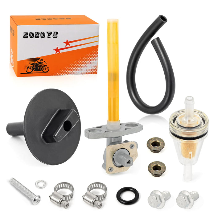 zozoye petcock front assembly showing clean OEM-style fit and durable finish