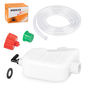 zozoye radiator overflow tank installed in Polaris vehicle demonstrating correct fit and routing