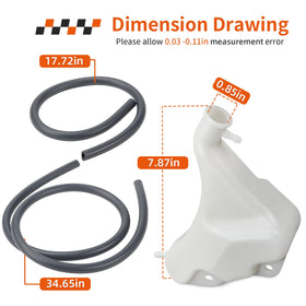 zozoye tank hose connection and spout for leak-free coolant routing