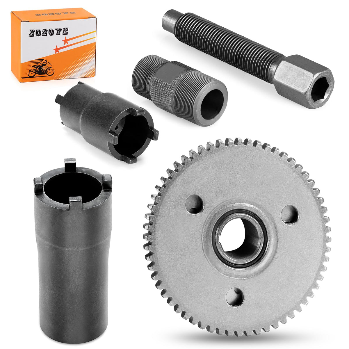 zozoye tool in use on a GY6 flywheel illustrating safe removal and reduced risk