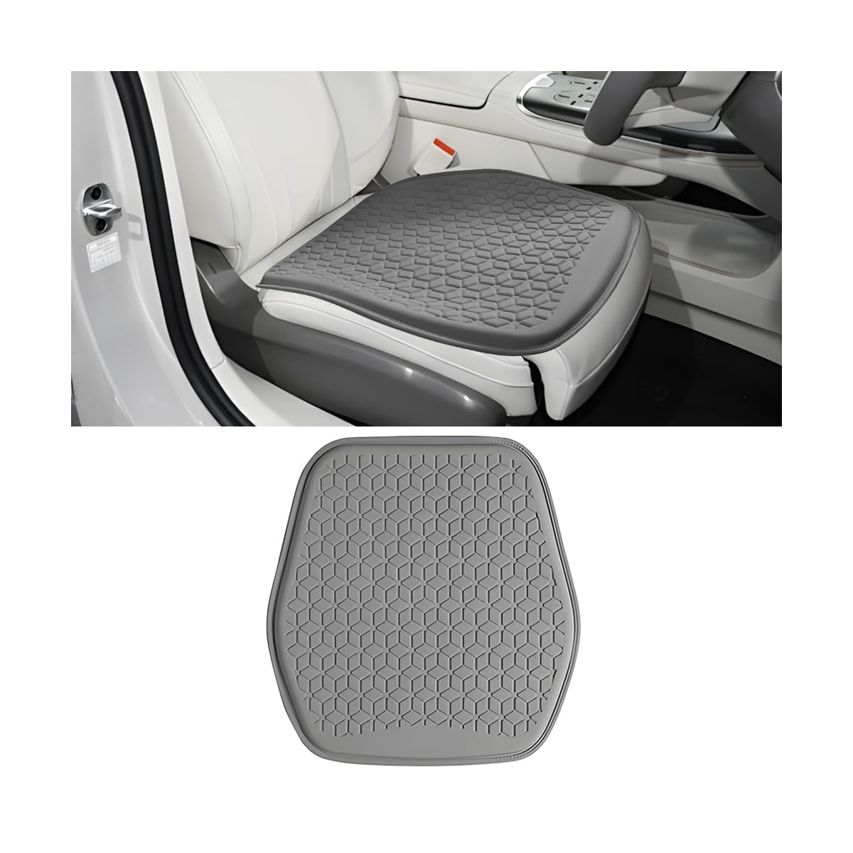 Zpana front view gray cushion showing breathable surface and comfortable support