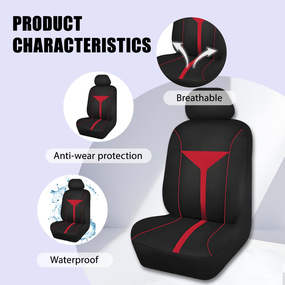 Zpana five headrest covers arranged showing complete set convenience