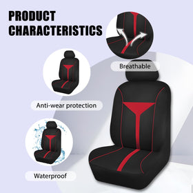 Zpana five headrest covers arranged showing complete set convenience
