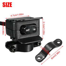 Zreneyfex close-up of rocker thumb switch detail for easy one-handed control