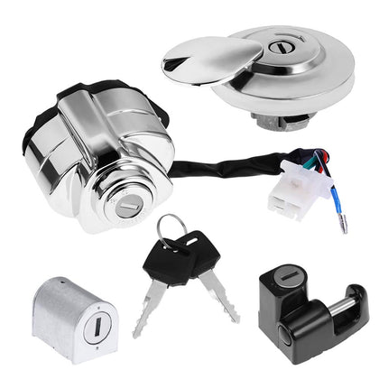 Zreneyfex complete lock set front view showing matched keys and components for easy replacement