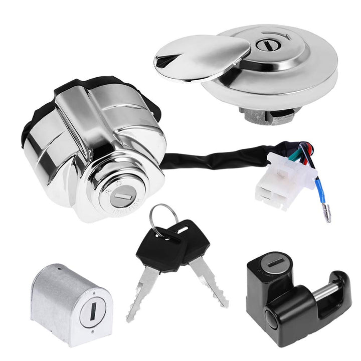 Zreneyfex complete lock set front view showing matched keys and components for easy replacement
