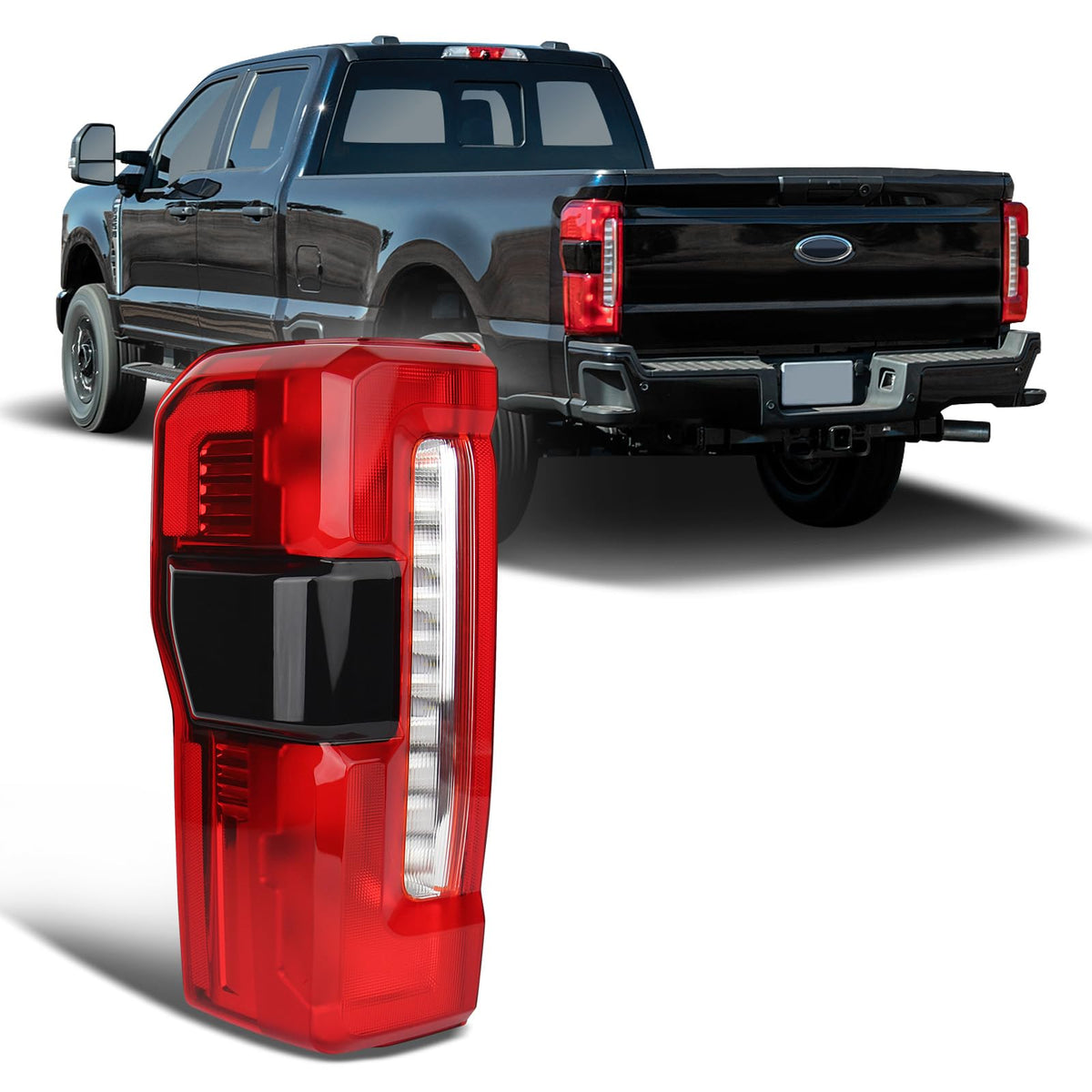 ZSBMP left rear tail light front view showing fit and finish for easy replacement
