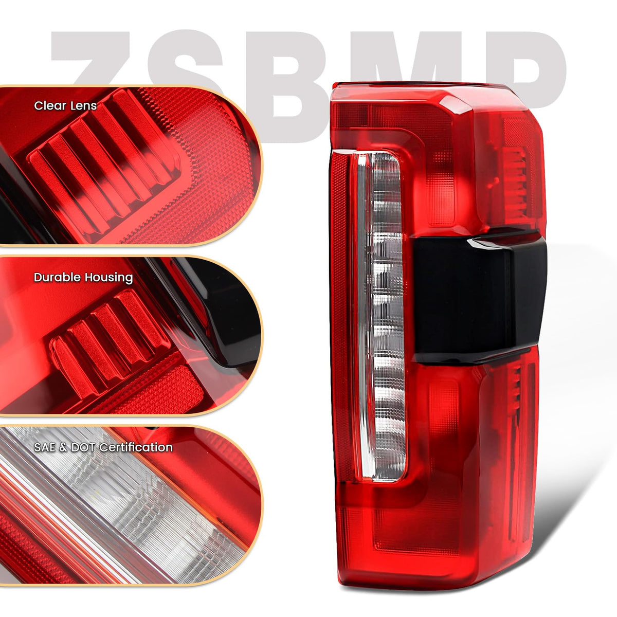 ZSBMP packaged taillight and included parts for straightforward installation benefit