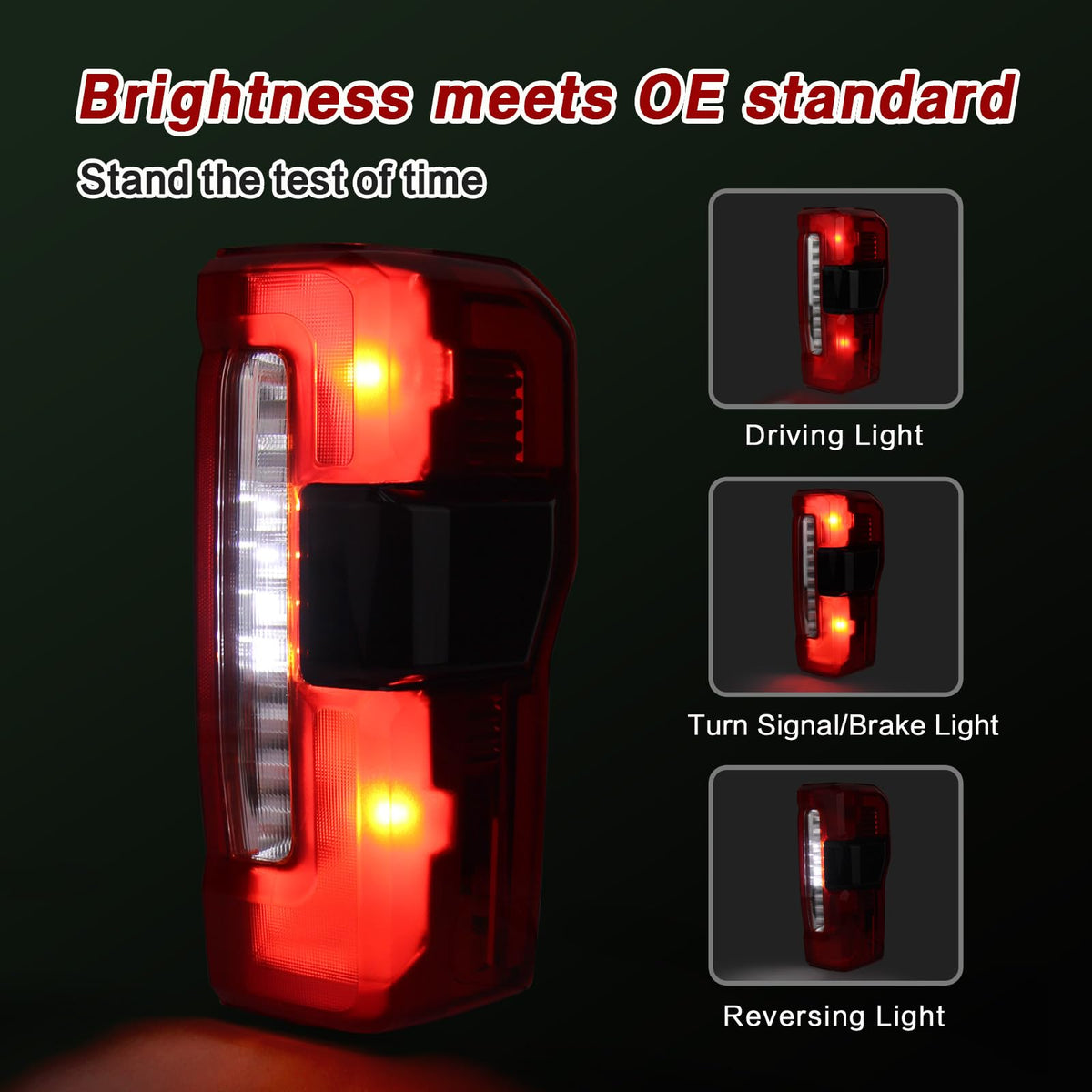 ZSBMP taillight next to ruler showing dimensions for accurate fitment benefit