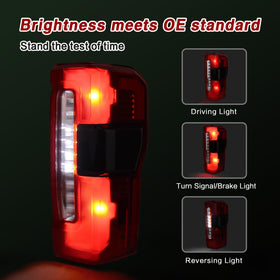 ZSBMP taillight next to ruler showing dimensions for accurate fitment benefit