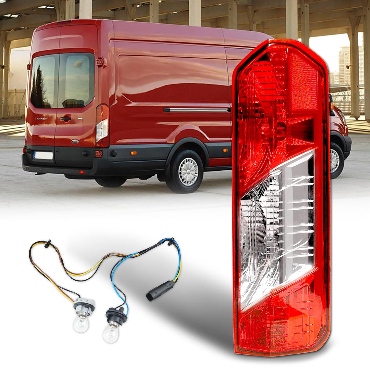 ZSBMP front view tail light showing full lens and fit for easy replacement