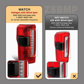ZSBMP tail light mounted on Ford Super Duty showing OEM-style appearance in use