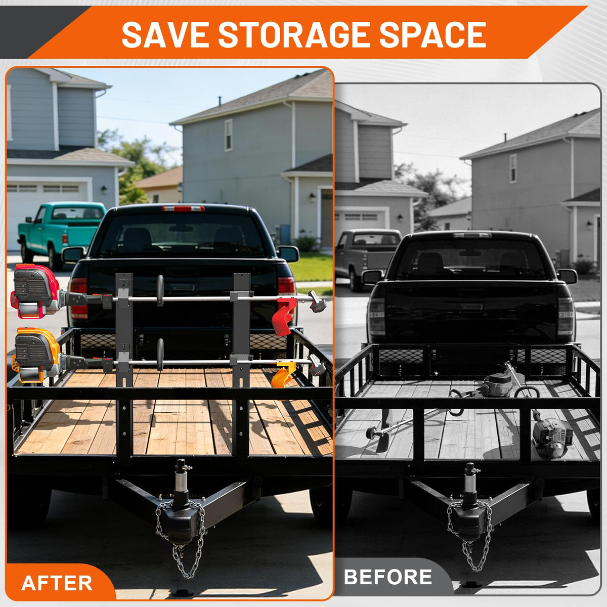 ZSLTLDU installed on an open trailer demonstrating stable transport and space saving