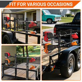 ZSLTLDU rack loaded with trimmers rakes and shovels showing multifunctional storage