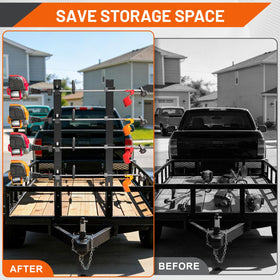 ZSLTLDU rack loaded with string trimmers demonstrating secure transport benefit
