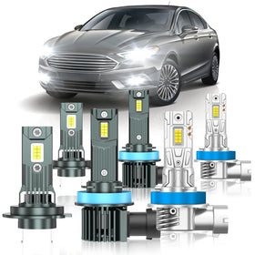 ZSTOPCL front packaging showing six-bulb kit and compatibility with Ford Fusion, clear benefits