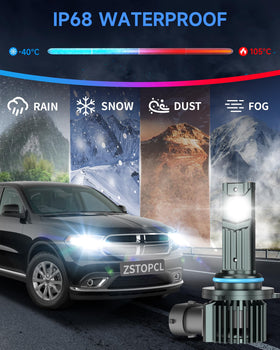ZSTOPCL nighttime beam on road demonstrating brighter, clearer illumination