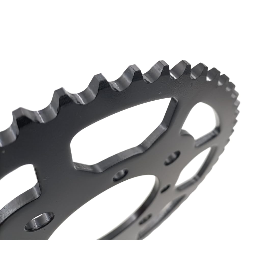 ZTDZZH sprocket dimensions label showing 76mm ID and mounting hole clarity benefit