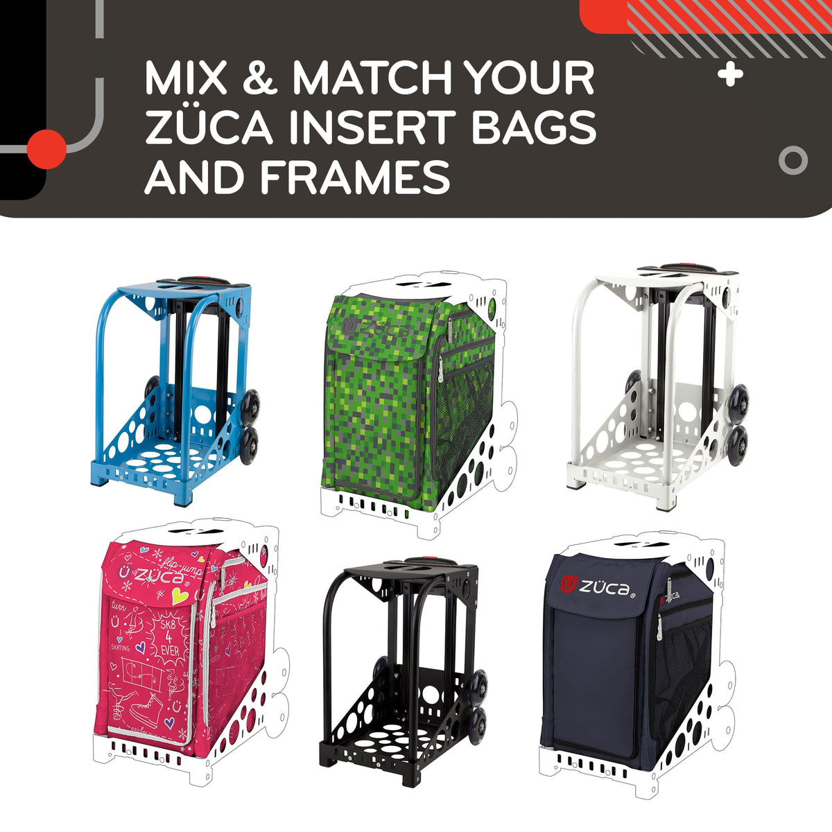 ZUCA insert fitted inside Sport frame illustrating compatibility